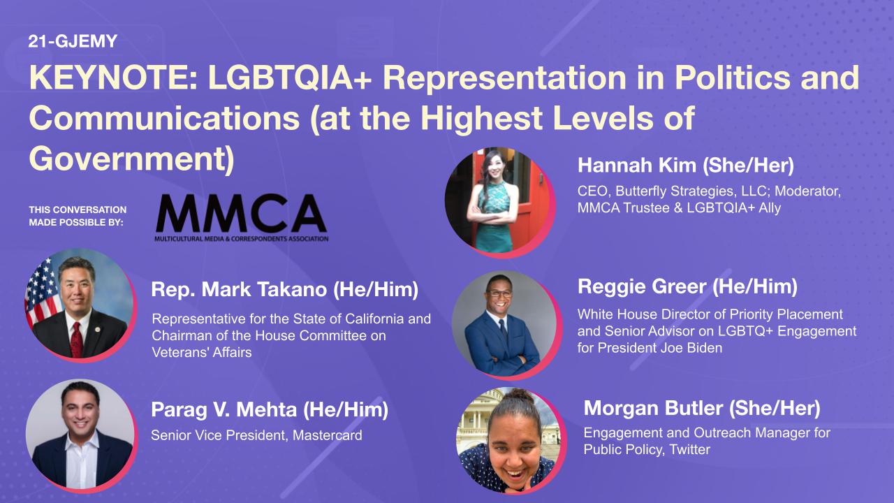 KEYNOTE: LGBTQIA+ Representation in Politics and Communications (at the Highest Levels of Government)